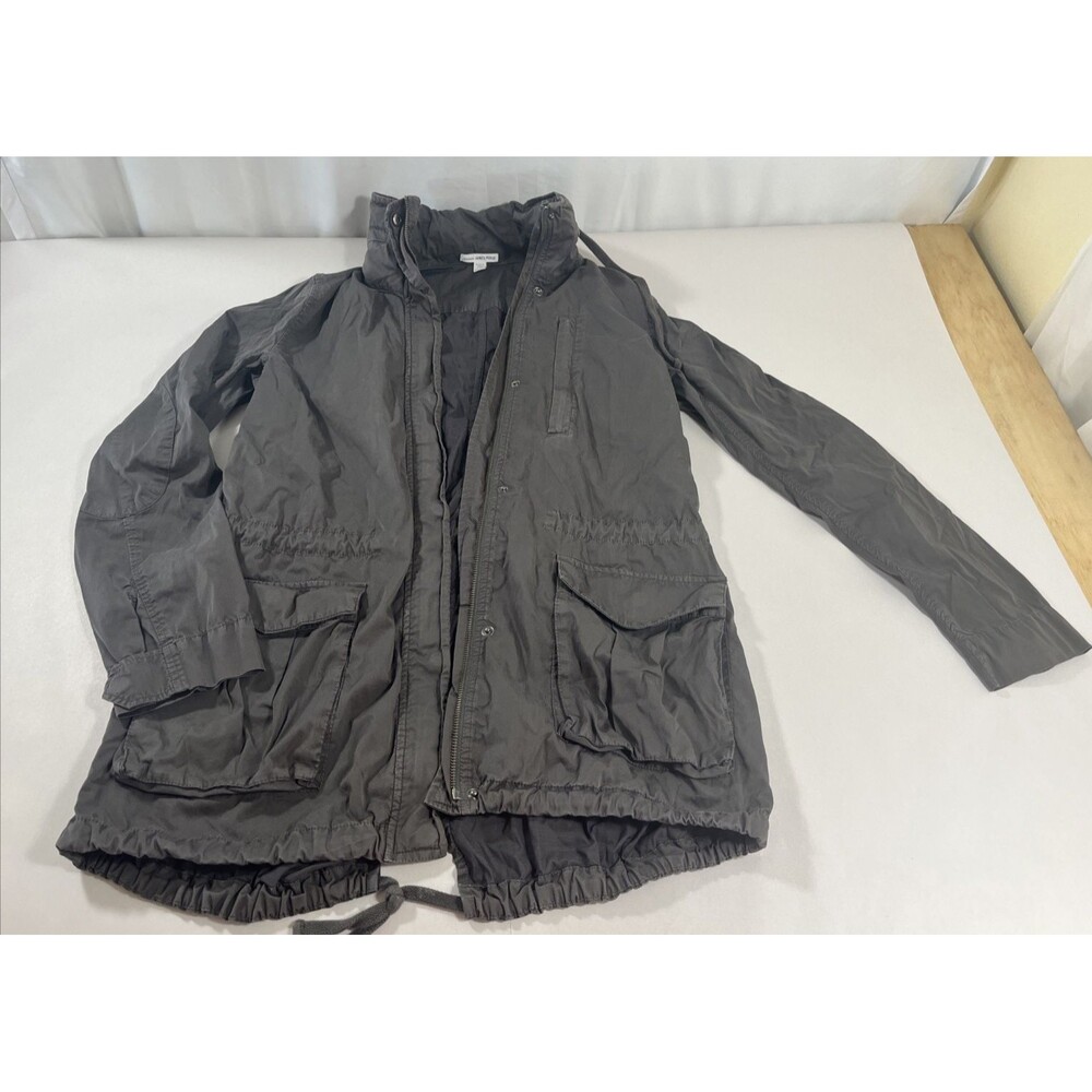 James Perse utility military hooded jacket Small Women Dark Green